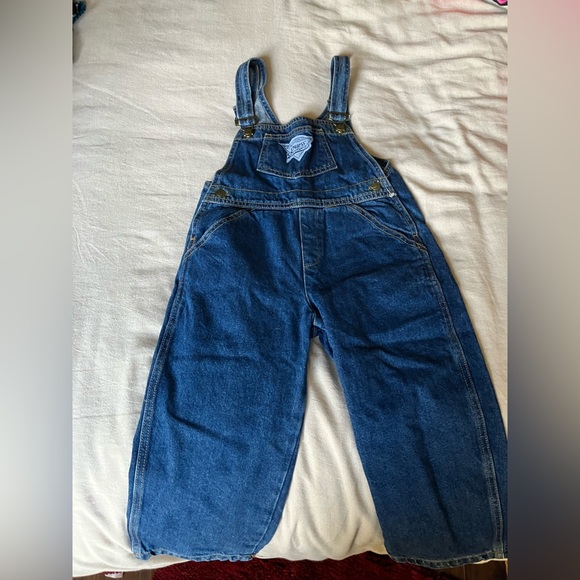 Guess Dark Jean Overalls Size 4Y - Picture 1 of 5